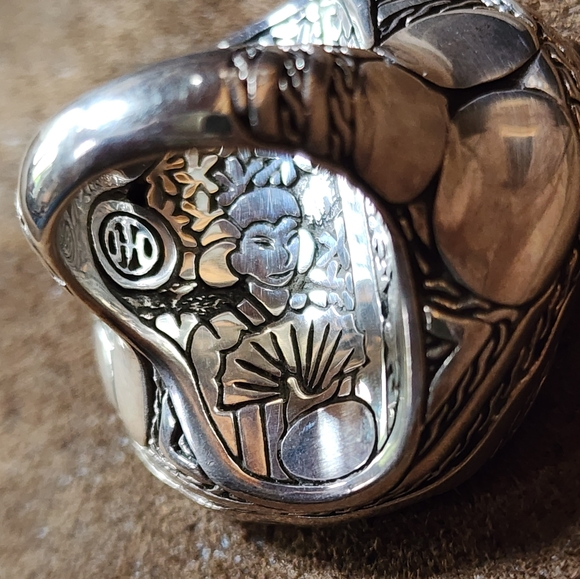 John Hardy Sterling Silver Kali Tamen Zen Cushion Ring - Picture 3 of 10